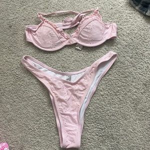 baby pink bathing suit